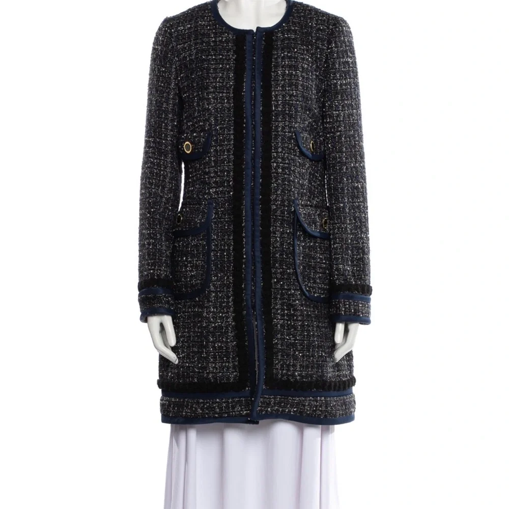 Tory Burch Navy Tweed Jacket - Picture 1 of 3